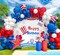145pcs Red White and Blue Balloon Garland Kit 4th of July Balloon Arch Decorations